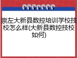 崇左大新县数控培训学校技校怎么样(大新县数控技校如何)