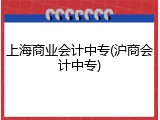 上海商业会计中专(沪商会计中专)