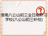 淮南八公山初三全日制补习学校(八公山初三补校)