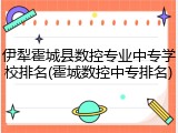 伊犁霍城县数控专业中专学校排名(霍城数控中专排名)