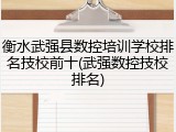 衡水武强县数控培训学校排名技校前十(武强数控技校排名)