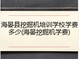 海晏县挖掘机培训学校学费多少(海晏挖掘机学费)