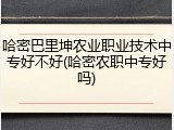 哈密巴里坤农业职业技术中专好不好(哈密农职中专好吗)