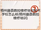梧州藤县数控维修培训技术学校怎么样(梧州藤县数控维修培训)