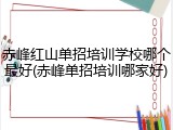 赤峰红山单招培训学校哪个最好(赤峰单招培训哪家好)