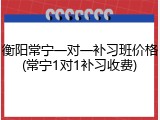 衡阳常宁一对一补习班价格(常宁1对1补习收费)