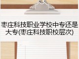 枣庄科技职业学校中专还是大专(枣庄科技职校层次)