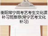 衡阳常宁高考艺考生文化课补习班推荐(常宁艺考文化补习)