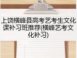 上饶横峰县高考艺考生文化课补习班推荐(横峰艺考文化补习)