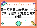 衢州龙游县高考艺考生文化课补习班推荐(龙游艺考文化班)