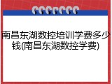 南昌东湖数控培训学费多少钱(南昌东湖数控学费)