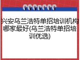 兴安乌兰浩特单招培训机构哪家最好(乌兰浩特单招培训优选)