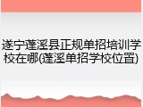 遂宁蓬溪县正规单招培训学校在哪(蓬溪单招学校位置)