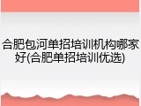 合肥包河单招培训机构哪家好(合肥单招培训优选)