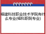 福建科技职业技术学院有什么专业(福科职院专业)