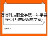 万博科技职业学院一年学费多少(万博职院年学费)