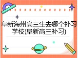 阜新海州高三生去哪个补习学校(阜新高三补习)