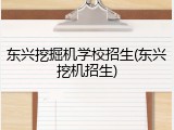 东兴挖掘机学校招生(东兴挖机招生)