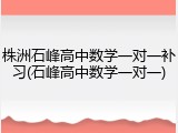 株洲石峰高中数学一对一补习(石峰高中数学一对一)