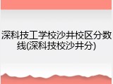 深科技工学校沙井校区分数线(深科技校沙井分)