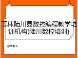 玉林陆川县数控编程教学培训机构(陆川数控培训)