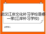 武汉江岸文化补习学校是哪一家(江岸补习学校)