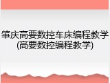 肇庆高要数控车床编程教学(高要数控编程教学)