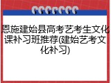 恩施建始县高考艺考生文化课补习班推荐(建始艺考文化补习)