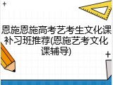 恩施恩施高考艺考生文化课补习班推荐(恩施艺考文化课辅导)