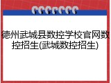 德州武城县数控学校官网数控招生(武城数控招生)