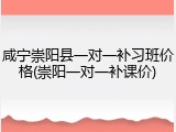咸宁崇阳县一对一补习班价格(崇阳一对一补课价)