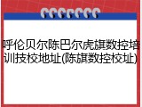 呼伦贝尔陈巴尔虎旗数控培训技校地址(陈旗数控校址)