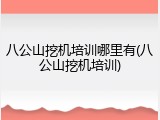 八公山挖机培训哪里有(八公山挖机培训)