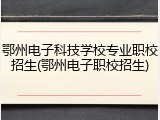 鄂州电子科技学校专业职校招生(鄂州电子职校招生)