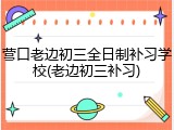 营口老边初三全日制补习学校(老边初三补习)