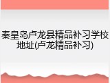 秦皇岛卢龙县精品补习学校地址(卢龙精品补习)