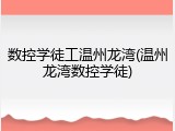 数控学徒工温州龙湾(温州龙湾数控学徒)