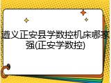 遵义正安县学数控机床哪家强(正安学数控)
