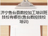 济宁鱼台县数控加工培训班技校有哪些(鱼台数控技校培训)