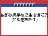 盐都挖机学校招生电话号码(盐都挖机招生)