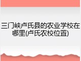 三门峡卢氏县的农业学校在哪里(卢氏农校位置)