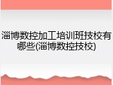 淄博数控加工培训班技校有哪些(淄博数控技校)