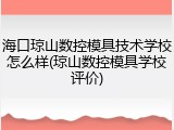 海口琼山数控模具技术学校怎么样(琼山数控模具学校评价)