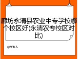 廊坊永清县农业中专学校哪个校区好(永清农专校区对比)