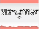 呼和浩特武川县文化补习学校是哪一家(武川县补习学校)