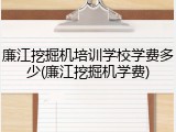 廉江挖掘机培训学校学费多少(廉江挖掘机学费)