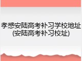 孝感安陆高考补习学校地址(安陆高考补习校址)