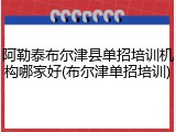 阿勒泰布尔津县单招培训机构哪家好(布尔津单招培训)