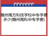 赣州南方科技学校中专学费多少(赣州南科中专学费)