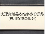 大理宾川县农校多少分录取(宾川农校录取分)